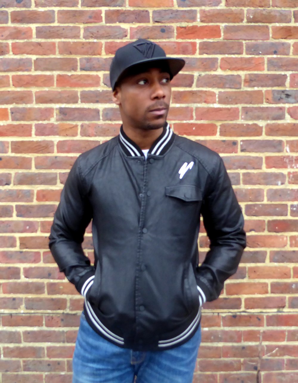 Image of Leather Varsity Jacket