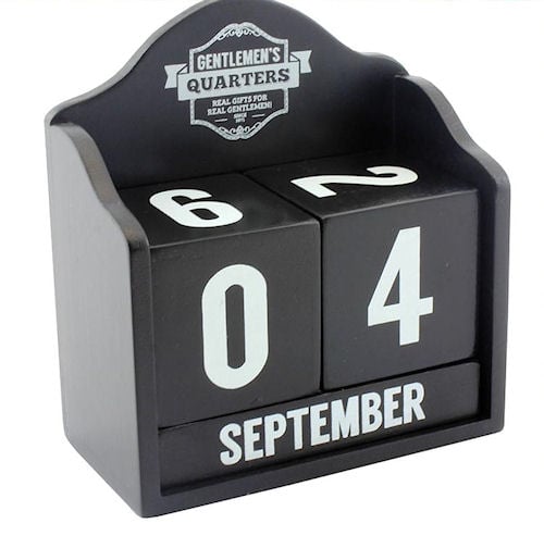 Image of Vintage Gents Quarters Styled Block Calendar