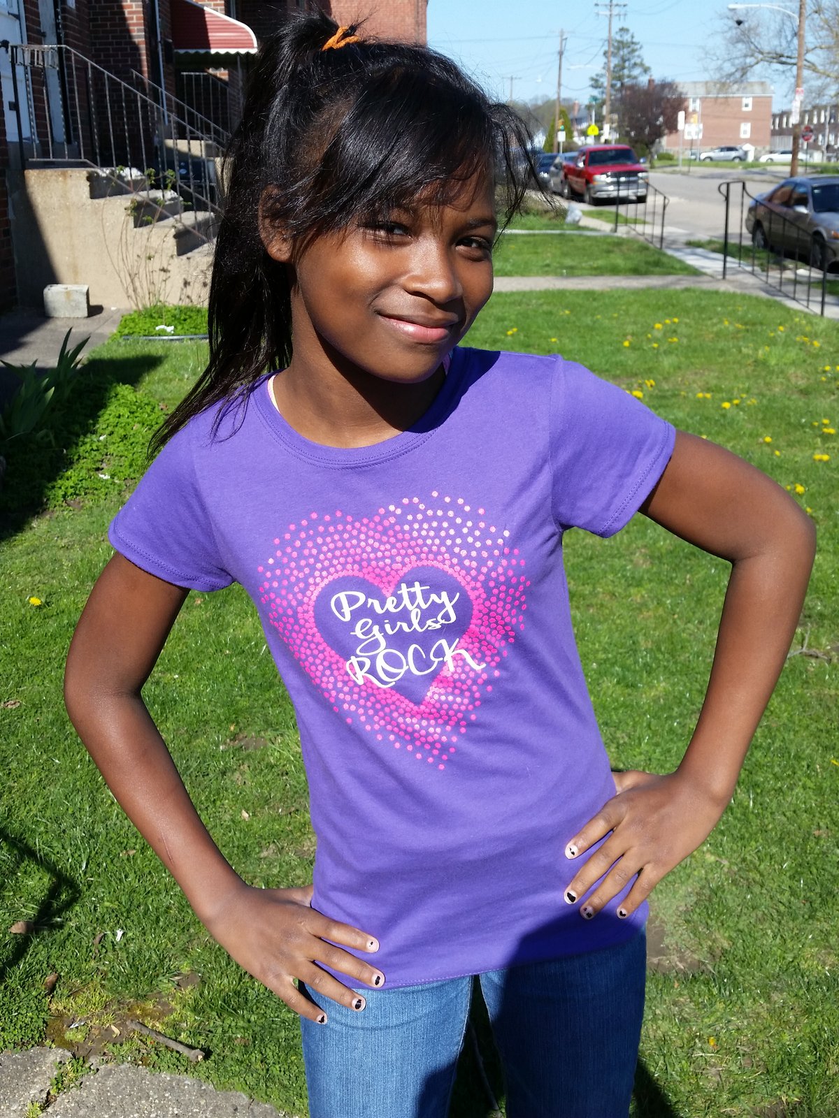 Girls purple shop t shirt