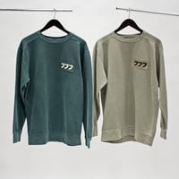 Image 1 of 777 PIGMENT DYED SWEATER ( BLUE SPRUCE OR SANDSTONE)