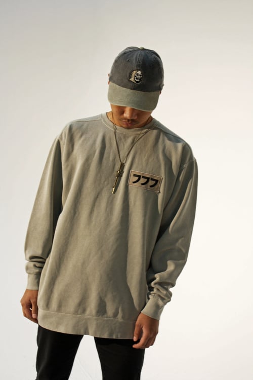 Image of 777 PIGMENT DYED SWEATER ( BLUE SPRUCE OR SANDSTONE)