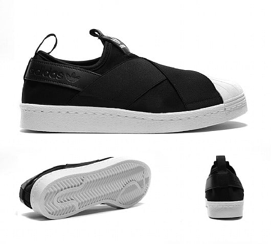 Image of ADIDAS "Superstar Slip-On" in Black/White or White/White 