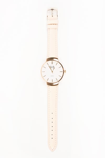 Image of Beige over-sized watch