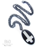 Image 3 of Oval Crucifix Resin Pendant *ON SALE - WAS £16 NOW £10*