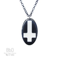 Image 1 of Oval Crucifix Resin Pendant *ON SALE - WAS £16 NOW £10*