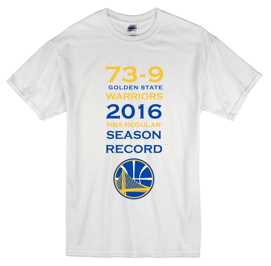 Image of "The Record" Golden State Warriors 73-9 t-shirt