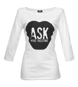 Image of ASK MORE QUESTIONS - Sleeve Shirt weiss