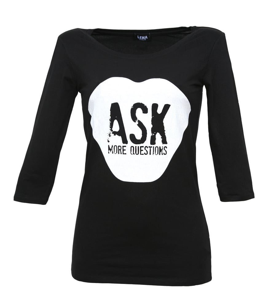Image of ASK MORE QUESTIONS - Sleeve Shirt schwarz