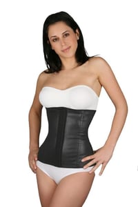 Image of 3 HOOKS BLACK LIGHT LATEX WAIST TRAINER CINCHER, SPORT GIRDLE