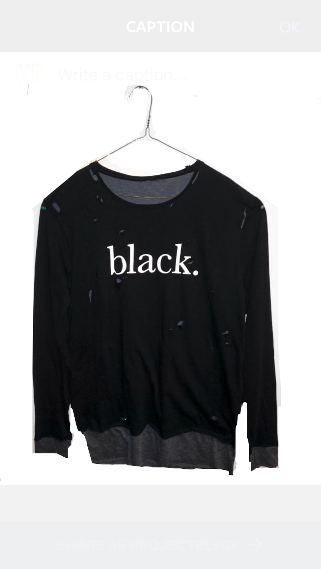 Image of Project Blvck 'the ripper' distressed double layer shirt