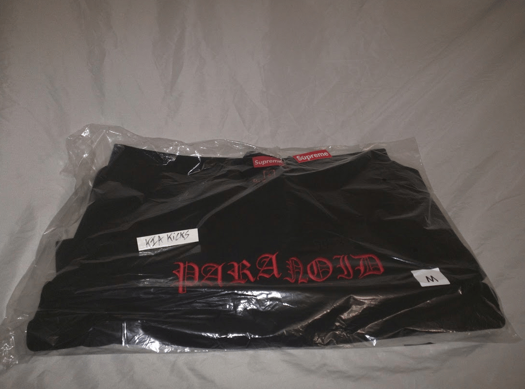 SS16 SUPREME X BLACK SABBATH M PARANOID CREWNECK SWEATER | KIA KICKS