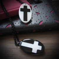 Image 4 of Oval Crucifix Resin Pendant *ON SALE - WAS £16 NOW £10*