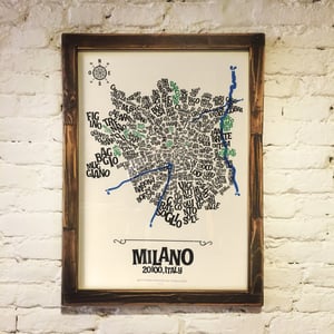 Image of MILANO - Typographic Map