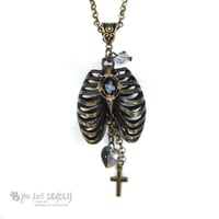 Image 2 of Forget-me-not Rib Cage Necklace