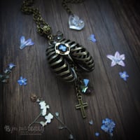 Image 1 of Forget-me-not Rib Cage Necklace