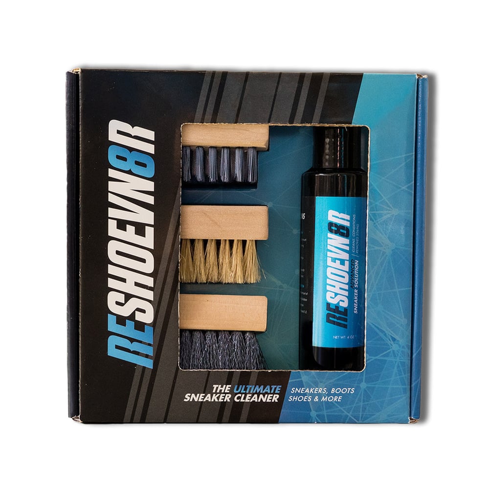 Image of 4 oz. 3 brush shoe cleaning kit