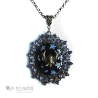 Image 1 of Forget-me-not Bat Cameo Necklace