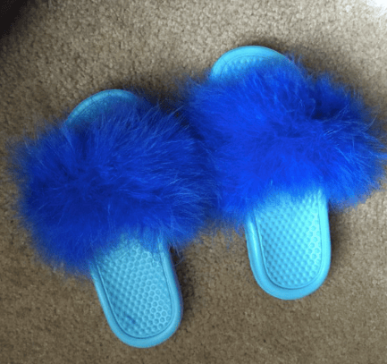 Image of Blue Furry Slides