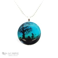 Image 3 of Twilight Forest Resin Round Pendant