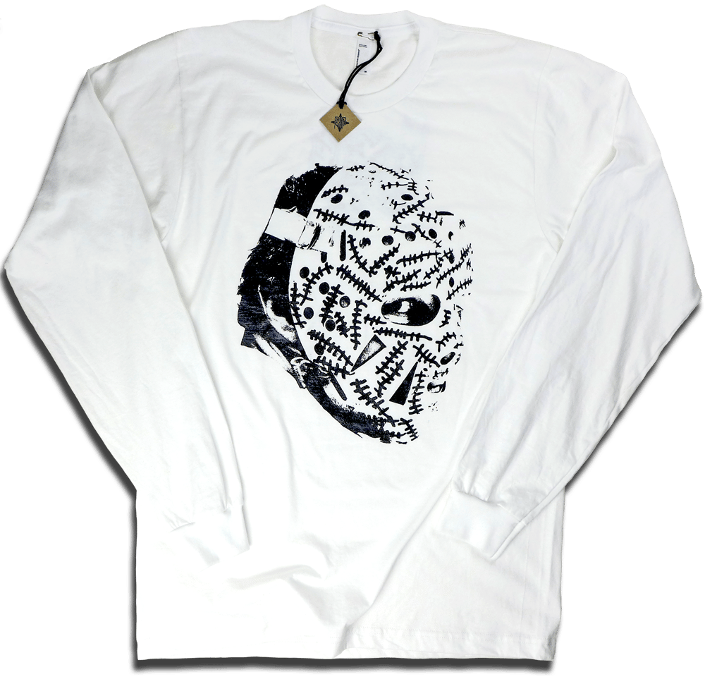 Image of Gerry Cheevers "Leatherface?" long sleeve tee