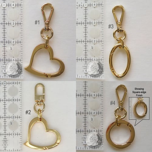 Image of Handbag Accessories - Bag Charms, Accessory Clips, Key Holders/Fobs - Gold & Nickel-Silver Finishes