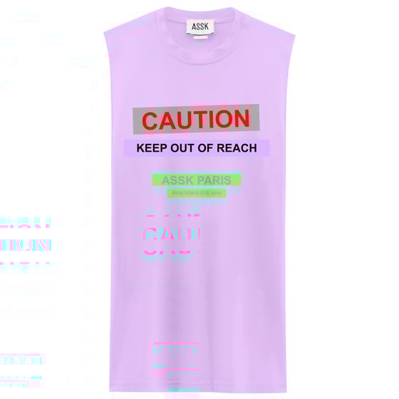 Image of CAUTION T-shirt - Lavender
