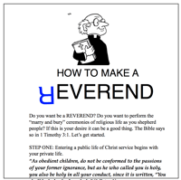 How to Make a Reverend (pack of 15 booklets)