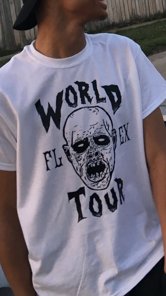 Image of White Flex World Tour Shirt