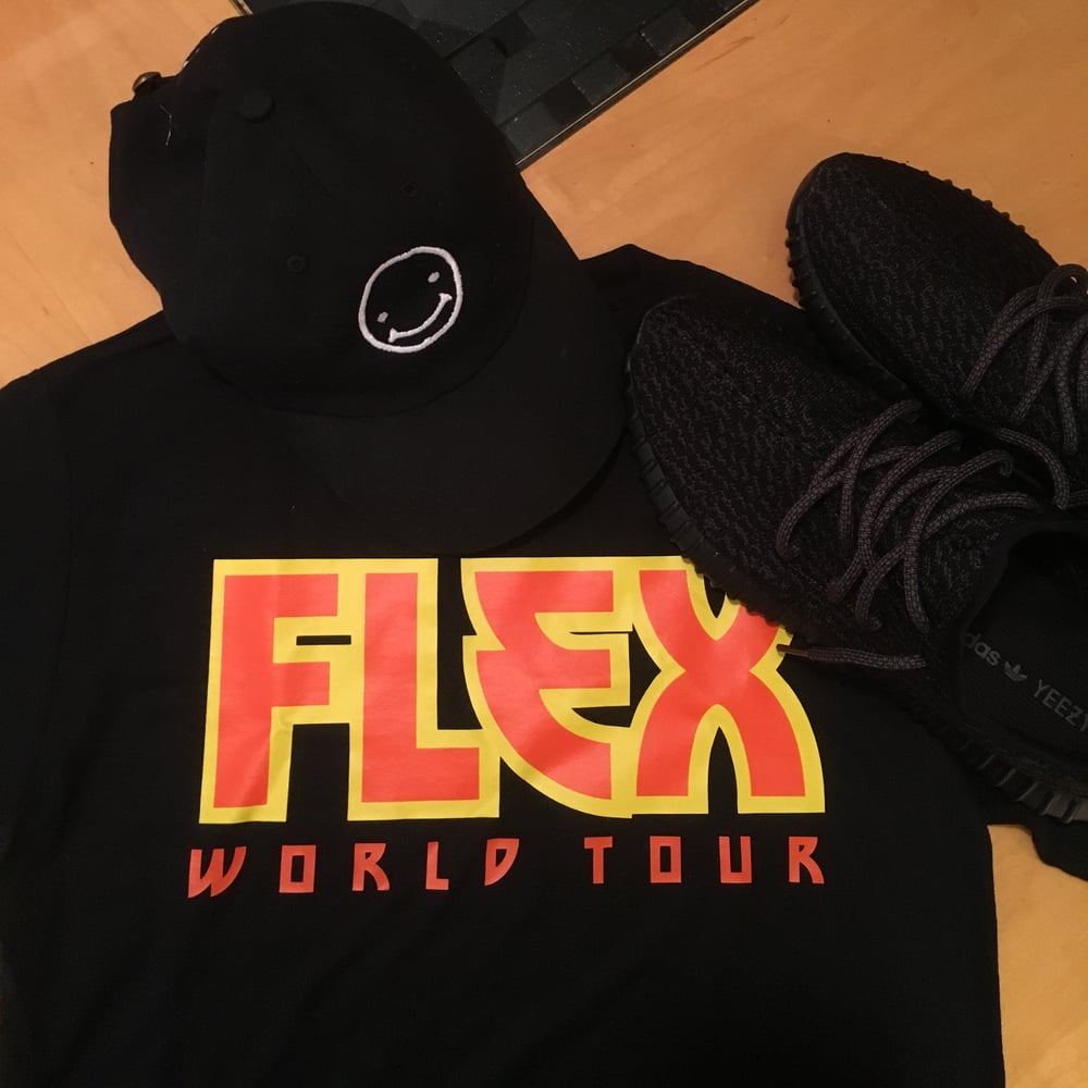 Image of Black Flex World Tour Shirt