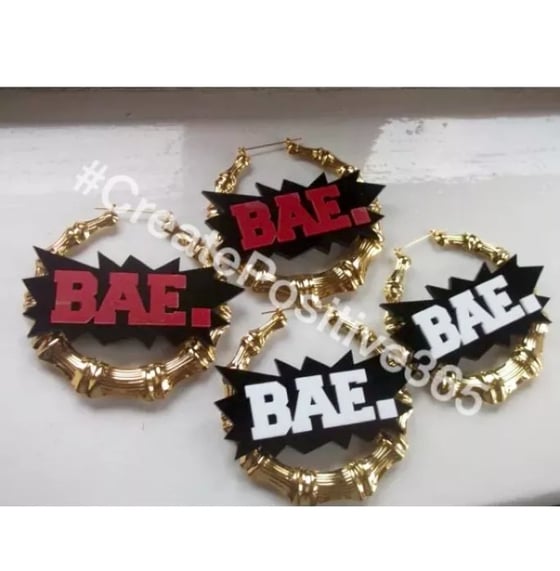 Image of BAE Bamboo Hoop Statement Earrings