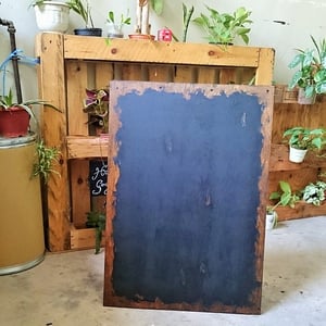 Worn-Out Medium Double-Sided Standing Chalkboard