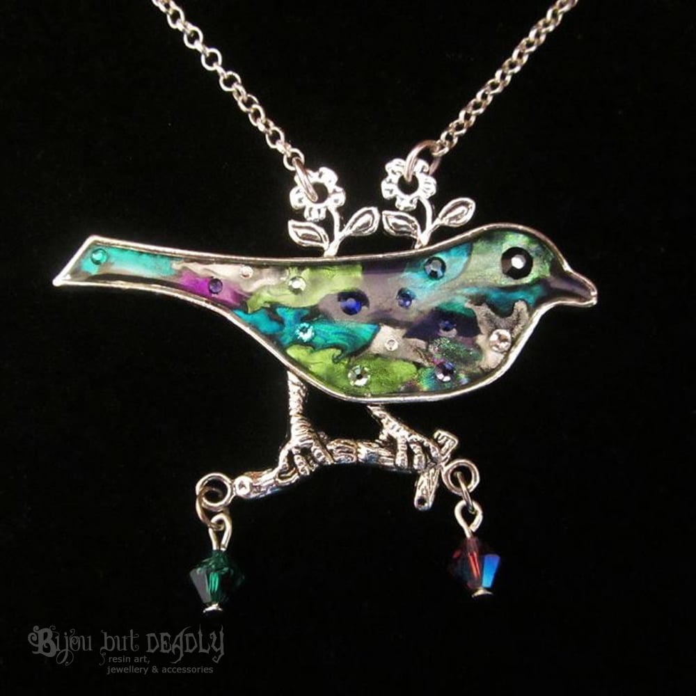 Patchwork Bird Pendant