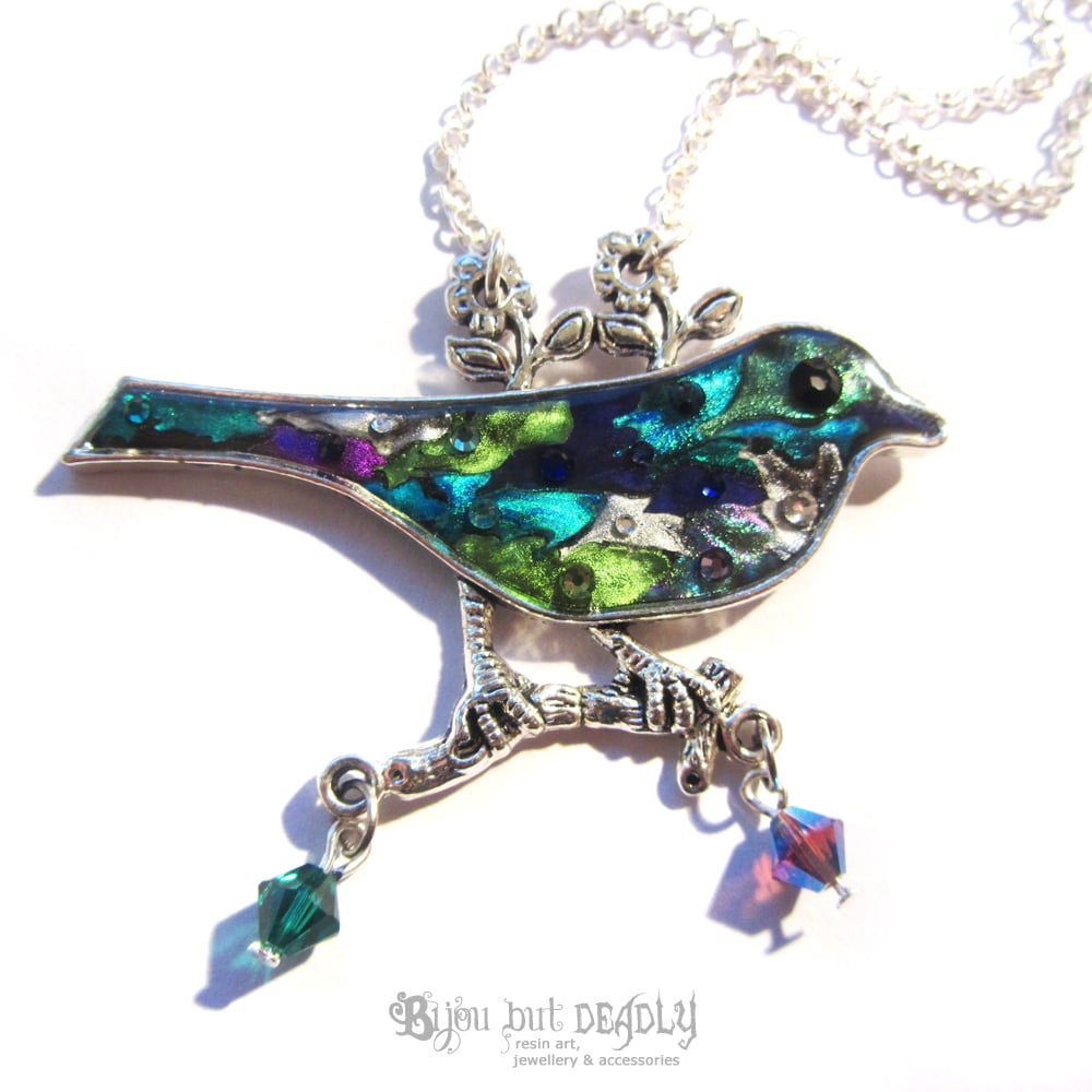 Patchwork Bird Pendant