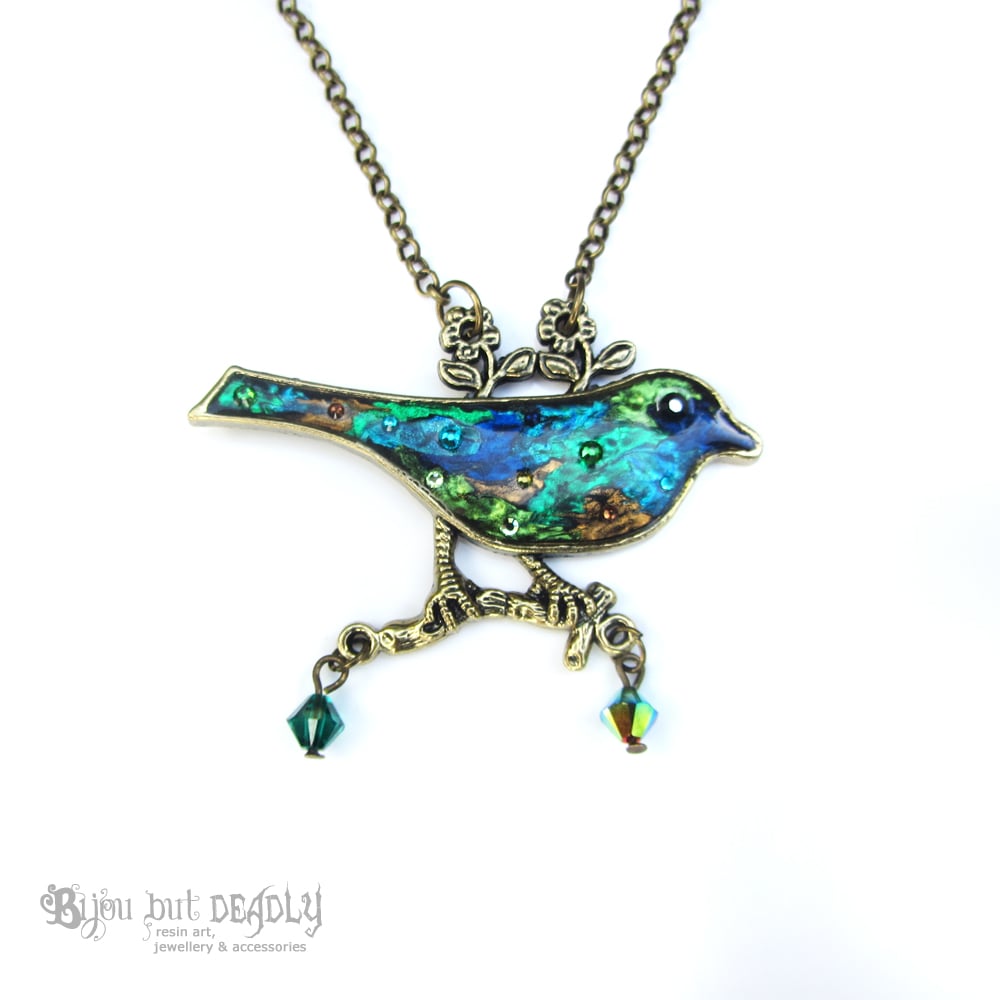 Patchwork Bird Pendant