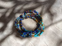 Image 1 of Bracelet 5 rangs, Bleu céleste 