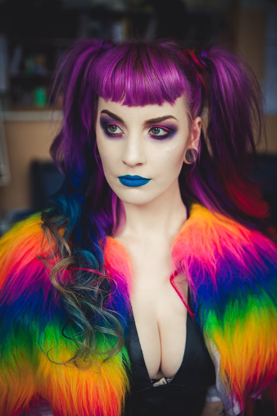 Image of Rainbow Fur Jacket