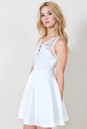 Image of White Swan Skater Dress