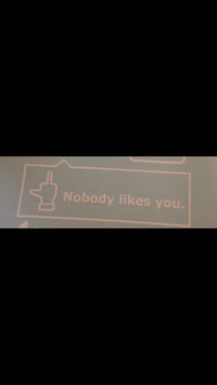 No body likes you
