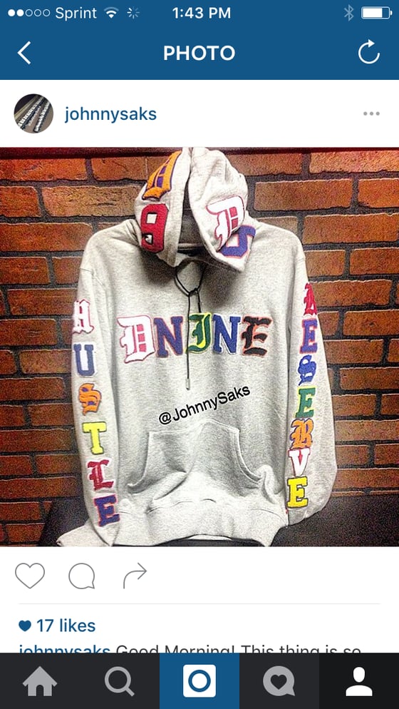 Image of DNine HUSTLE RSRV Hoody "Grey"