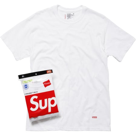 Image of Supreme x Hanes Tagless Tee (White)