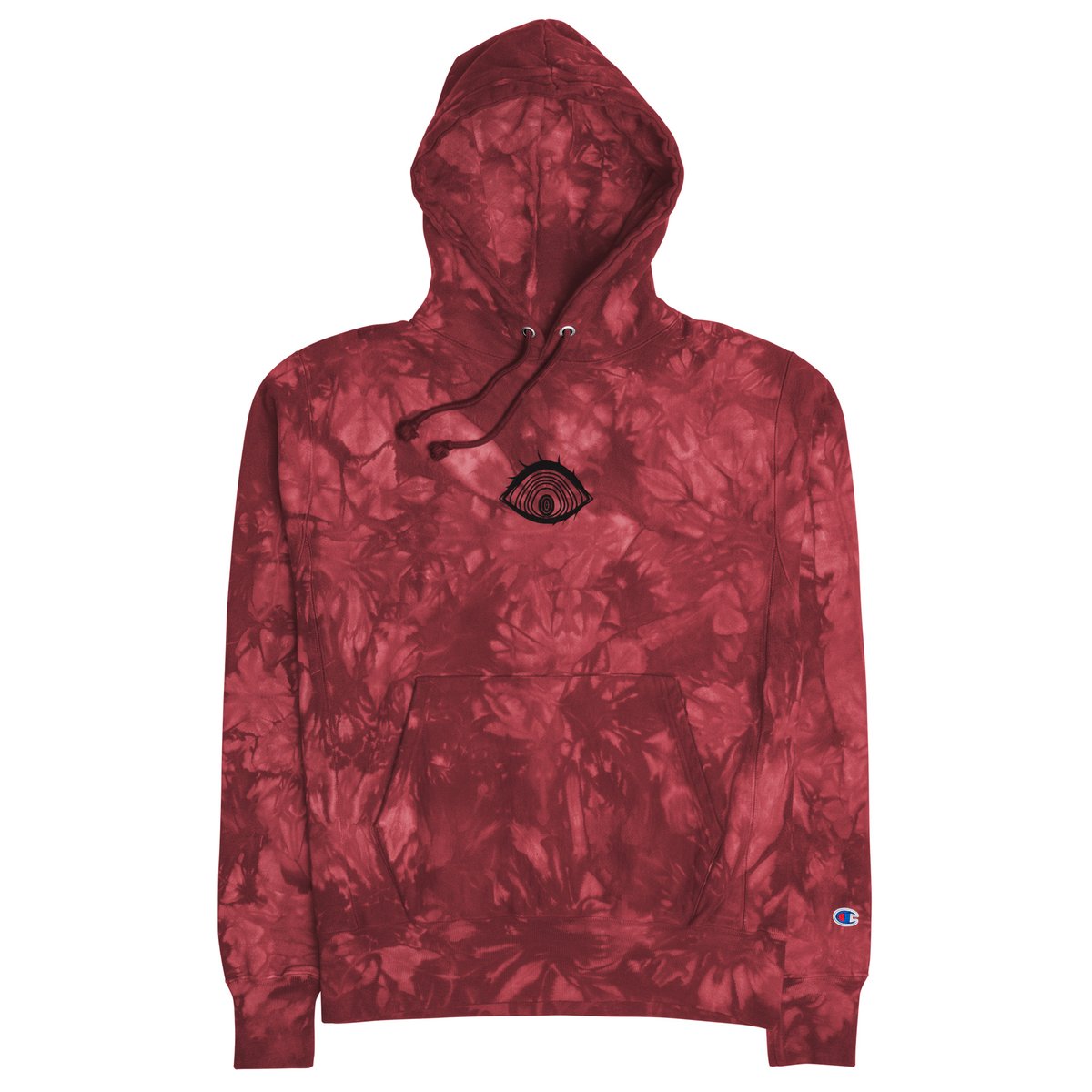 Image of OBSERVING EYE Hoodie (Embroidered) Red