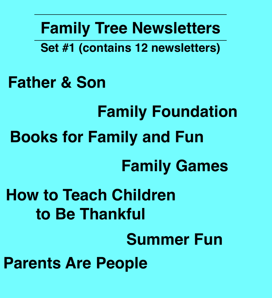 Image of Family Tree Newsletter (12 articles)