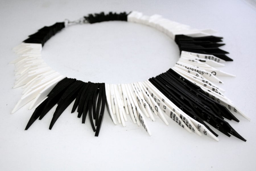 Image of Spirit - Black & White Rubber Necklace