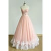 Beautiful Light Pink Long Tulle Prom Gown , Party Dresses, Pink Gowns