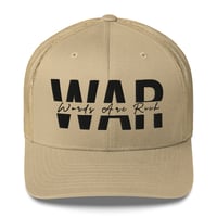 Image 3 of Words Are Rich (W.A.R) Signature Hat – (Black Stitch)