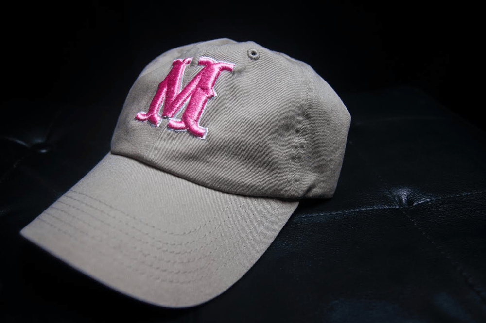 Image of Tan 'Big M' Adjustable Baseball Cap