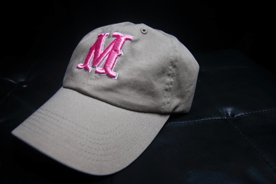 Image of Tan 'Big M' Adjustable Baseball Cap