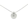 Personalised Initial sterling silver circle necklace