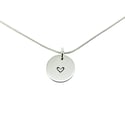 Personalised Initial sterling silver circle necklace