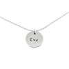 Personalised Sterling Silver Small Circle Necklace